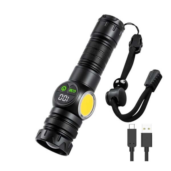 GearUP K60 Rechargeable Flashlight 10W COB + LED Torchlight in Bangladesh